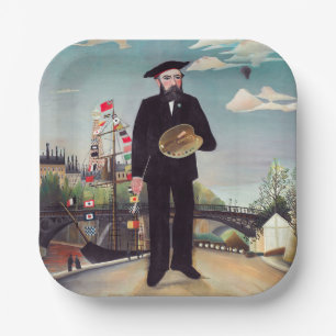 Assiettes En Carton Henri Rousseau - Mon portrait-Paysage