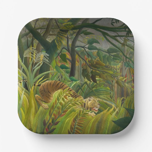 Assiettes En Carton Henri Rousseau - Surpris ! (Recto)