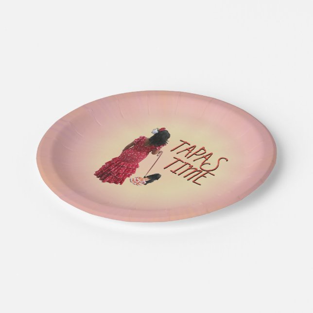 Assiettes En Carton Heure des tapas (Angle)