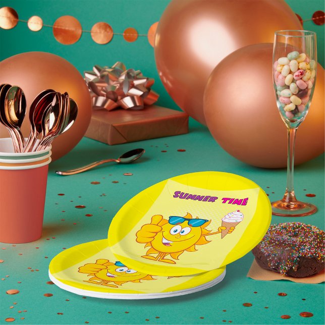 Assiettes En Carton Heure d'été (Créateur téléchargé)