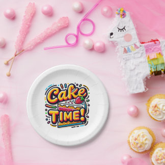 Assiettes En Carton Heure du gâteau d'anniversaire