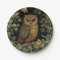 hibou Art nouveau dans la forêt