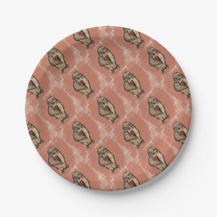Assiettes En Carton Hibou sage