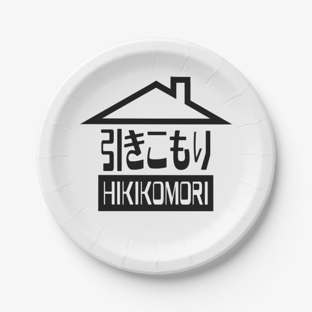 Assiettes En Carton Hikikomori 引 き こ も り Japonais (Devant)