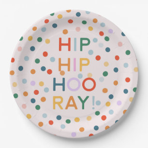 Assiettes En Carton Hip Hip Hooray Fêtes d'anniversaire