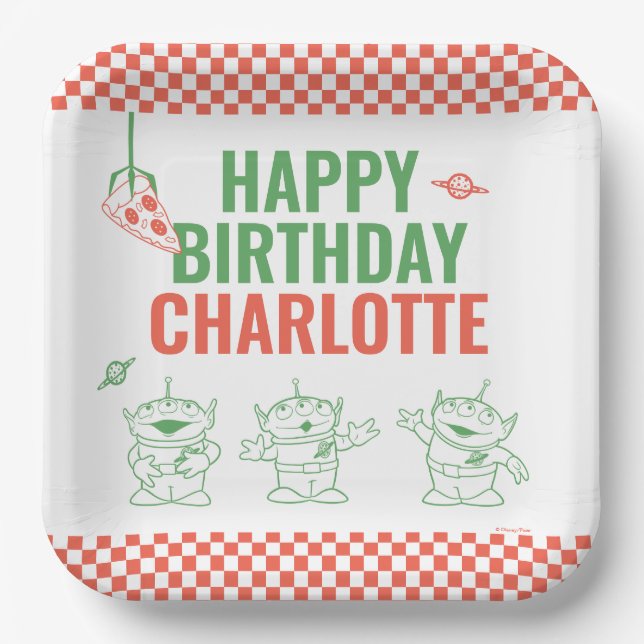 Assiettes En Carton Histoire du jouet | Pizza Planet Anniversaire de e (Recto)