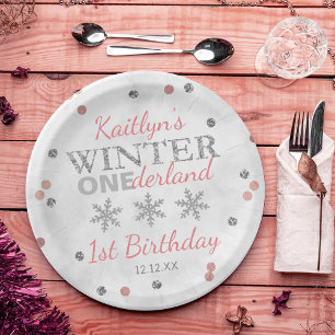 Assiettes En Carton Hiver ONE derland 1er anniversaire