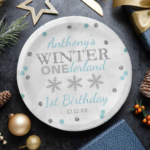 Assiettes En Carton Hiver ONE derland 1er anniversaire