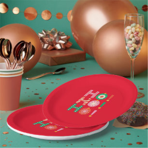 ASSIETTES EN CARTON HO HO HO MERRY CHRISTMAS CADEAU SAISONNIER