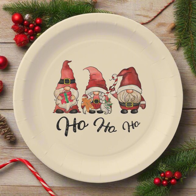 Assiettes En Carton Ho Ho Ho ! Noël des mignons nordics (Créateur téléchargé)