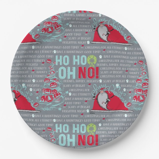 Assiettes En Carton Ho Ho Oh Non | Père Noël (Devant)