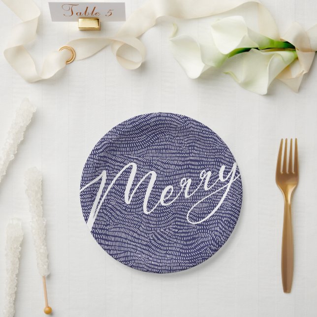 Assiettes En Carton Holiday de Noël (Mariage)