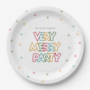 Assiettes En Carton Holiday Love Merry & Bright Party