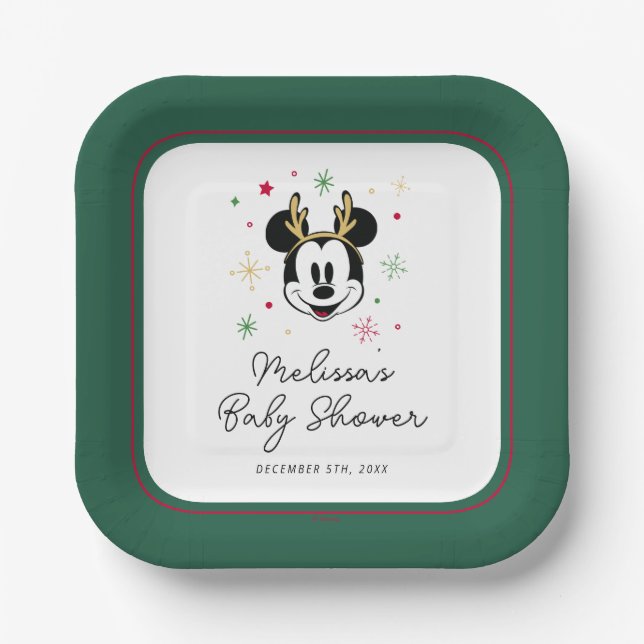 Assiettes En Carton Holiday Mickey and Friends Baby Shower (Recto)
