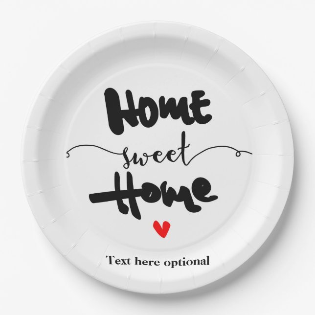 Assiettes En Carton home sweet home, Papier Plaque serviettes (Devant)