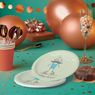 Assiettes En Carton Homme sur Rollerskates