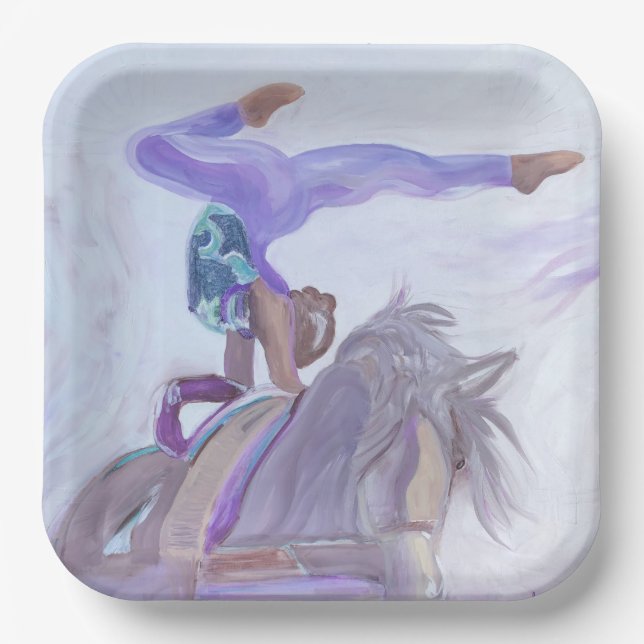 Assiettes En Carton Horse Vaulting (Recto)
