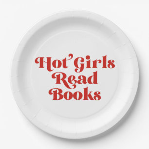 Assiettes En Carton Hot Girls Lire des livres