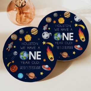 Assiettes En Carton Houston Nous avons un an 1er anniversaire fête
