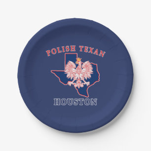 Assiettes En Carton Houston Polonais Texan