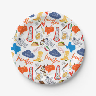 Assiettes En Carton Houston Texas Plates
