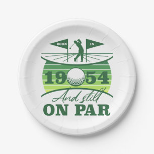 Assiettes En Carton humour de golf 1954 70e anniversaire