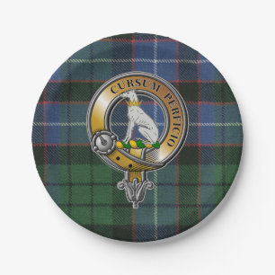 Assiettes En Carton Hunter Tartan & Badge