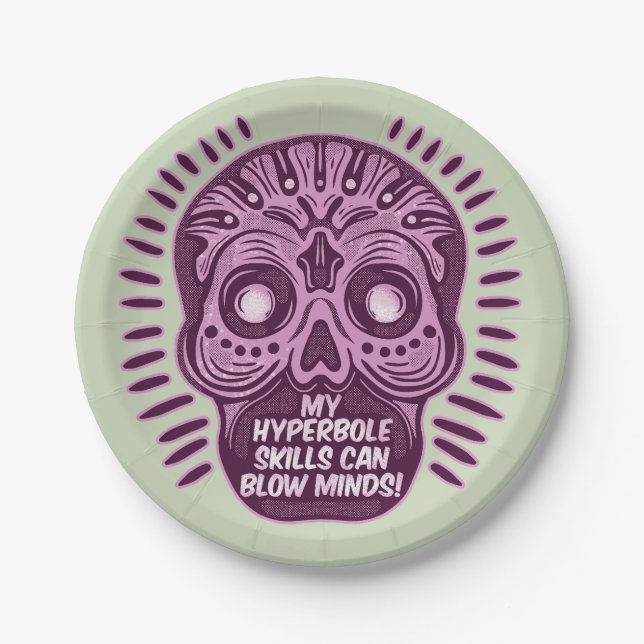 Assiettes En Carton Hyperbole Funny ANGLAIS LANGUE (Devant)