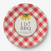 I Do BBQ Plaques papier tournesol et En vichy roug