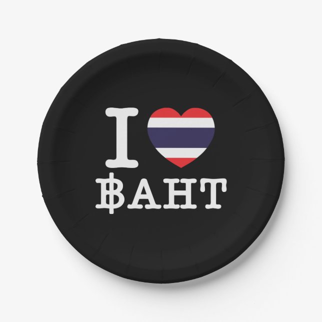 Assiettes En Carton I Heart (Amour) Baht (Devant)