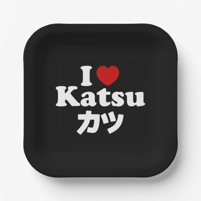 Assiettes En Carton I Heart [Love] Katsu カ ツ (Recto)