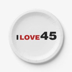 Assiettes En Carton I Love 45