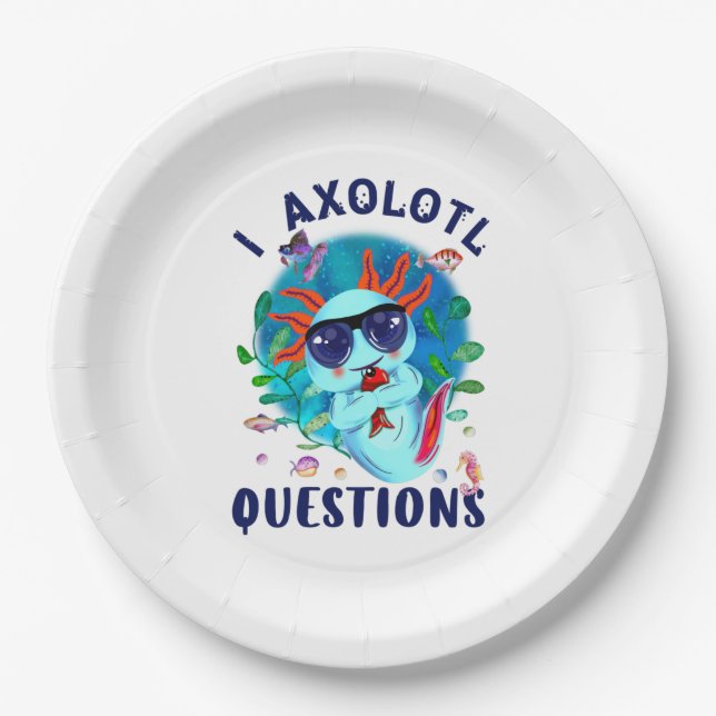 Assiettes En Carton I Questions Axolotl, Citation Axolotl (Devant)