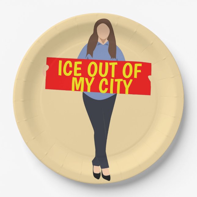 Assiettes En Carton Ice Out of My City Paper Plate (Devant)