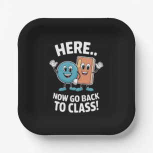 Assiettes En Carton Ici Maintenant Retournez En Classe Infirmière Scol