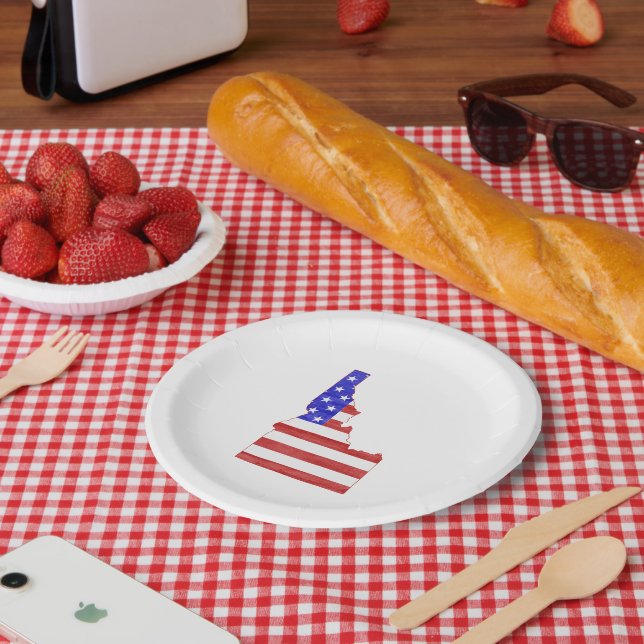 Assiettes En Carton Idaho Formé Drapeau Américain Patriotique Idahoan (Pique-nique)