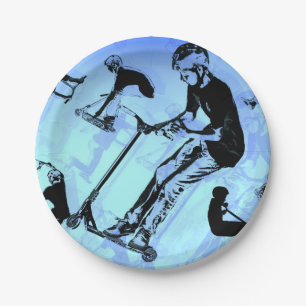 Assiettes En Carton Il est tout au sujet du scooter ! - Tours de
