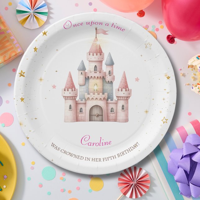 Assiettes En Carton Il était une fois, Anniversaire Princesse (Créateur téléchargé)
