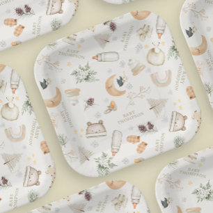 Assiettes En Carton Il fait froid dehors Baby shower d'hiver Neutre Ve