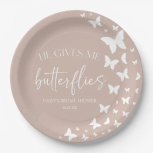 Assiettes En Carton Il Me Donne Des Papillons Fête des mariées Papillo