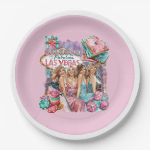 Assiettes En Carton Illustration Casino de luxe Bachelorette Girls