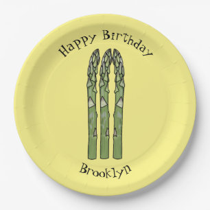 Assiettes En Carton Illustration d'Asparagus