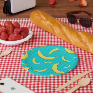 Assiettes En Carton Illustration de banane