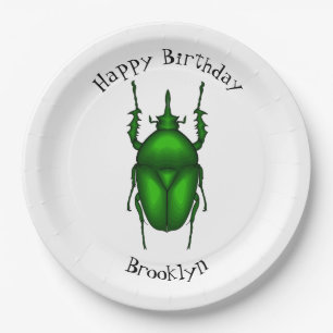 Assiettes En Carton Illustration de bug Mecynorhina torquata