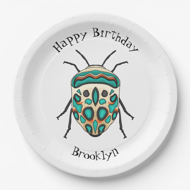 Assiettes En Carton Illustration de bug Picasso (Devant)