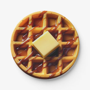 Assiettes En Carton Illustration de gaufre
