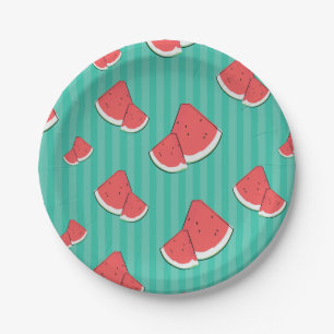 Assiettes En Carton Illustration de pastèque