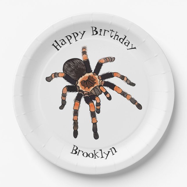 Assiettes En Carton Illustration de Tarantula (Devant)
