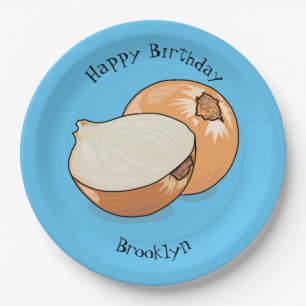 Assiettes En Carton Illustration d'oignon