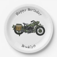 Illustration d'une moto de croiseur militaire